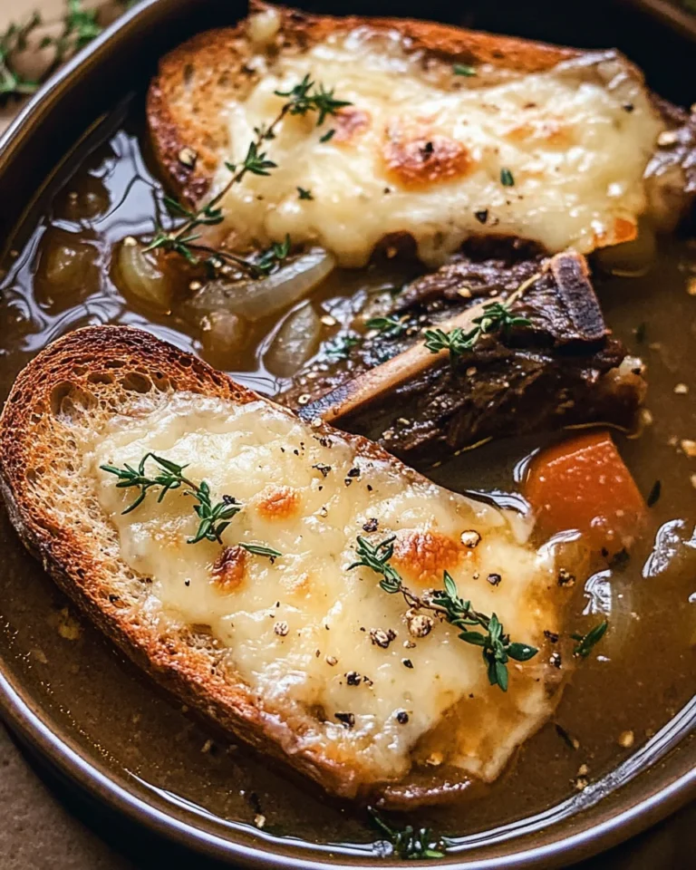 French Onion Short Rib Soup with Gruyère Toast