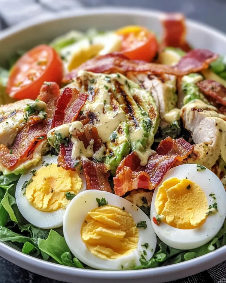 Grilled Chicken Cobb Salad with Honey Dijon {Paleo, Whole30 Option}