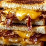 Hot Honey Apple Cheddar Beef Bacon Grilled Cheese