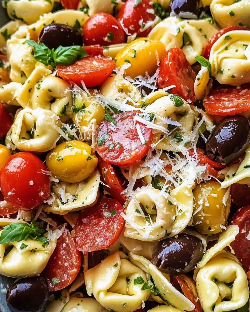 Italian Pasta Salad Recipe with Cheese Tortellini