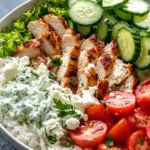 Juicy Mediterranean Chicken Bowl with Rice