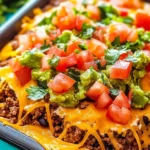 Layered Taco Dip with Ground Beef