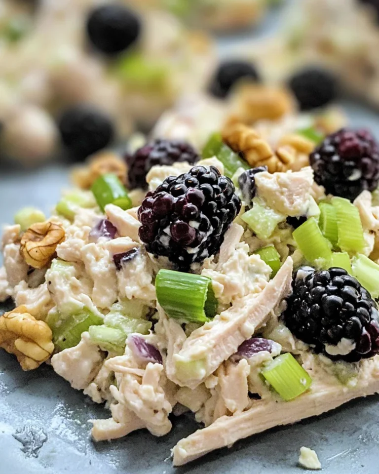 Low Carb Blackberry Cottage Cheese Chicken Salad