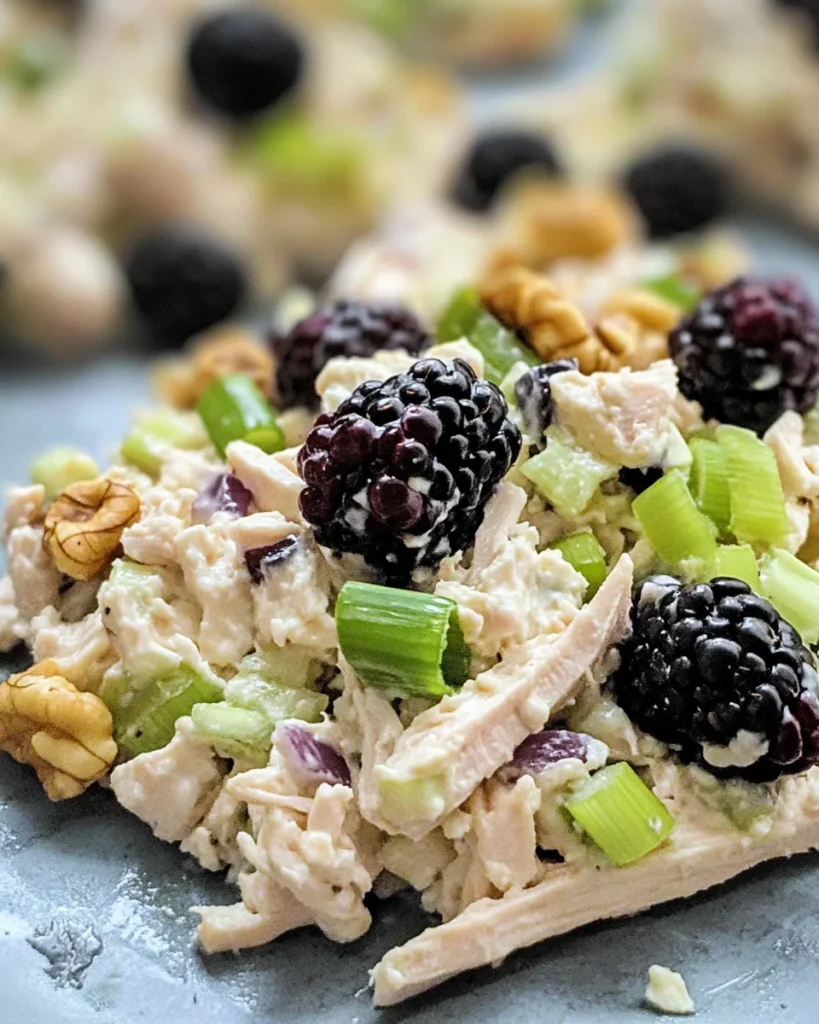 Low Carb Blackberry Cottage Cheese Chicken Salad