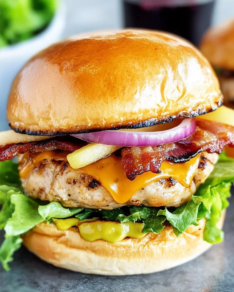 Maple Mustard Chicken Apple Burgers