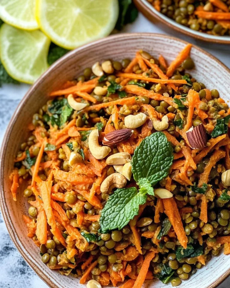 Moroccan Lentil Carrot Salad (Vegan)