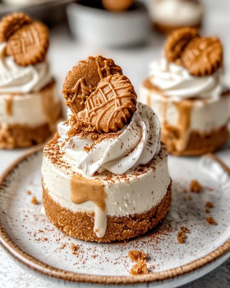 No Bake Mini Biscoff Cheesecakes