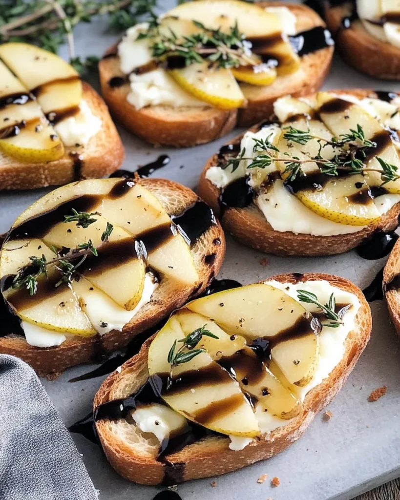 Pear and Brie Crostini