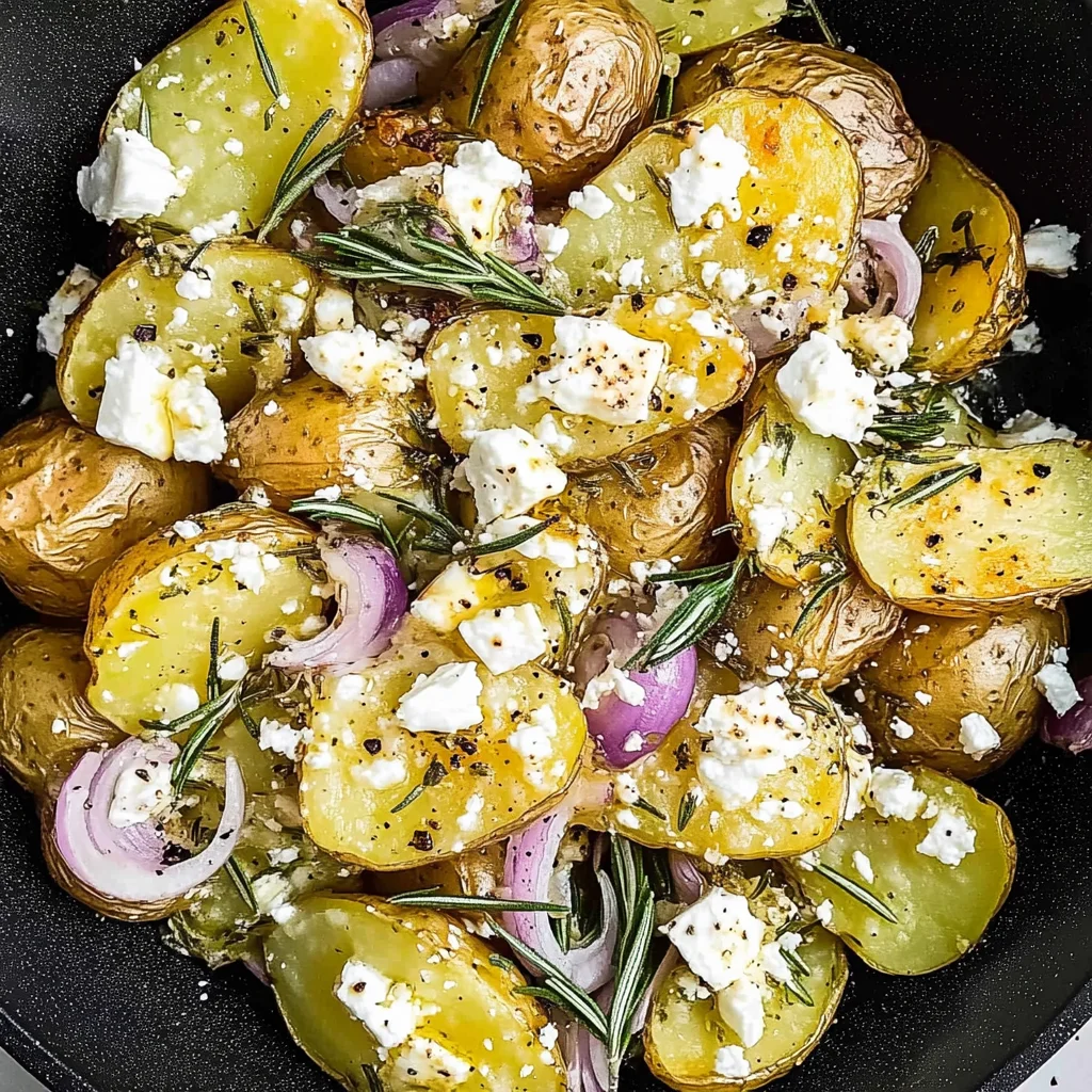 Quick smashed Greek potatoes with feta and rosemary: Irre…