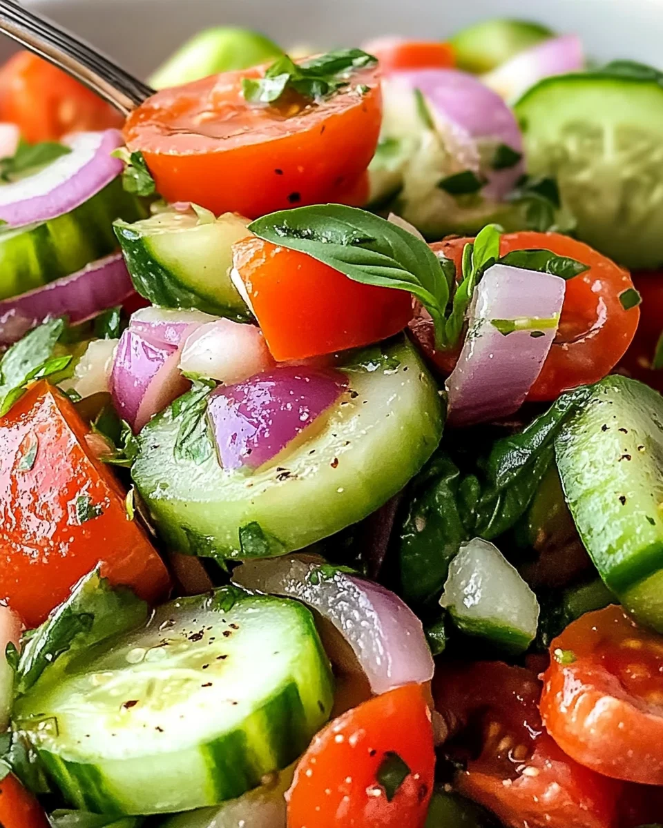 Quick Italian Cucumber Salad