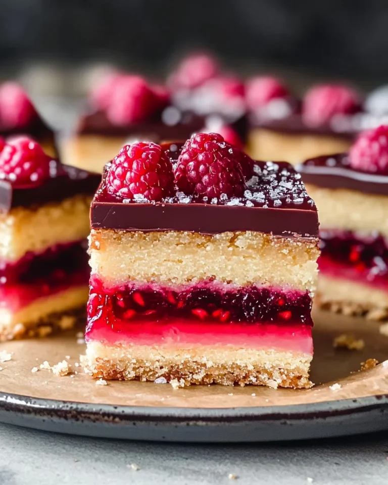 Raspberry Caramel Millionaires Shortbread