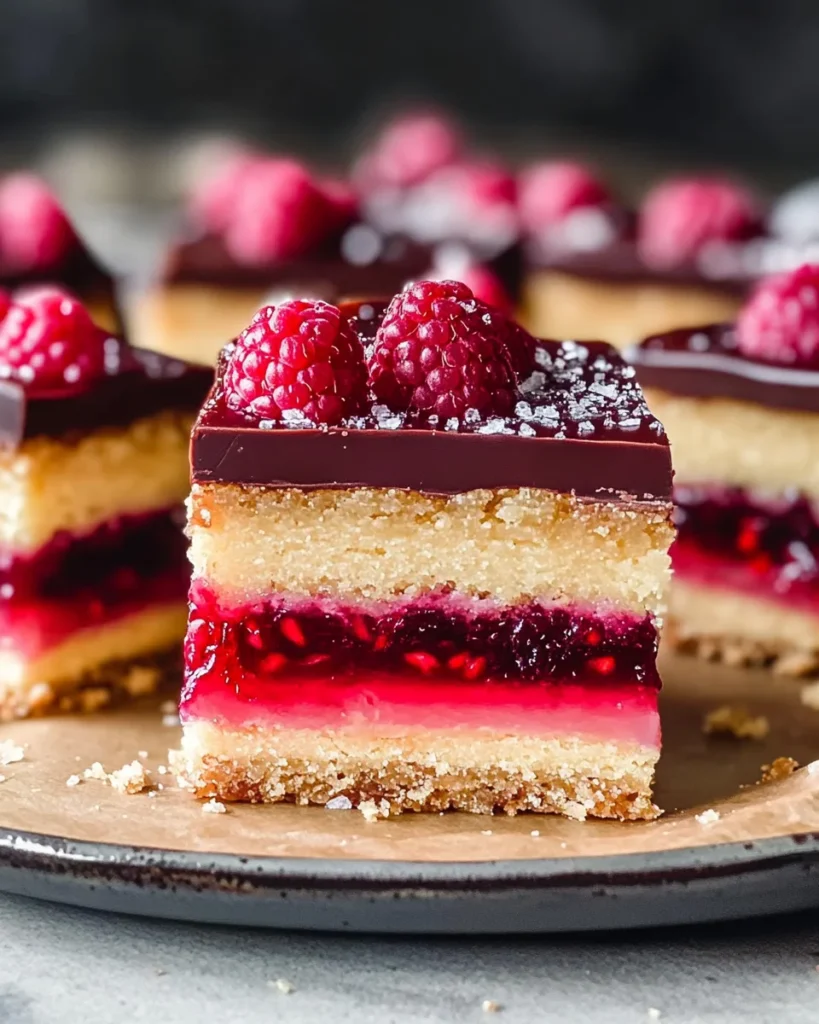 Raspberry Caramel Millionaires Shortbread