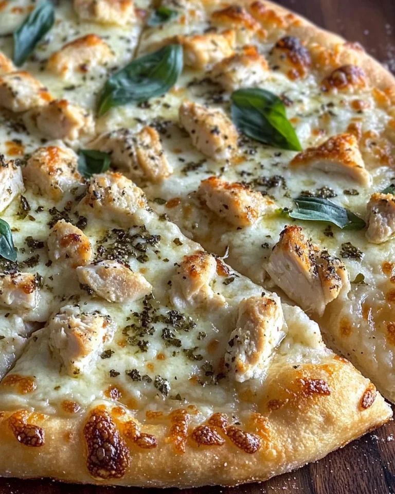 Roasted Garlic White Chicken Pizza Recipe