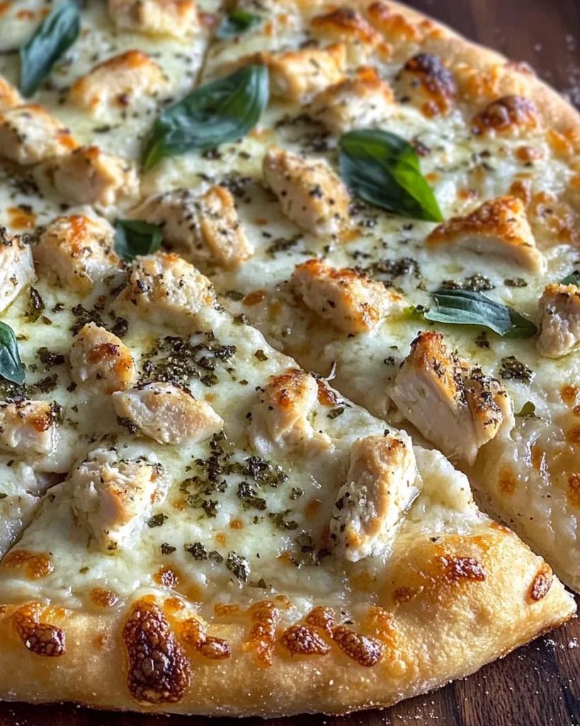 Roasted Garlic White Chicken Pizza Recipe
