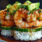 SPICY SHRIMP SUSHI STACKS