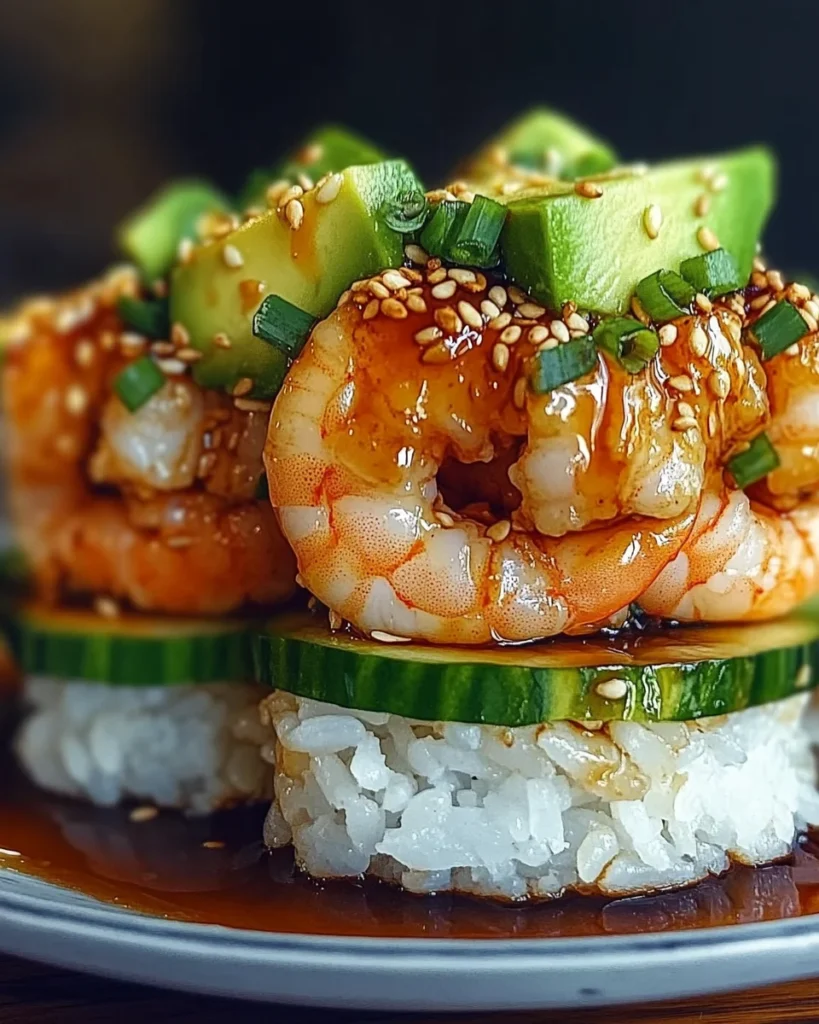 SPICY SHRIMP SUSHI STACKS