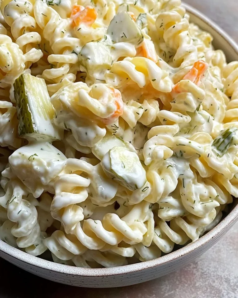 Simple Dill Pickle Pasta Salad - theamazingfood