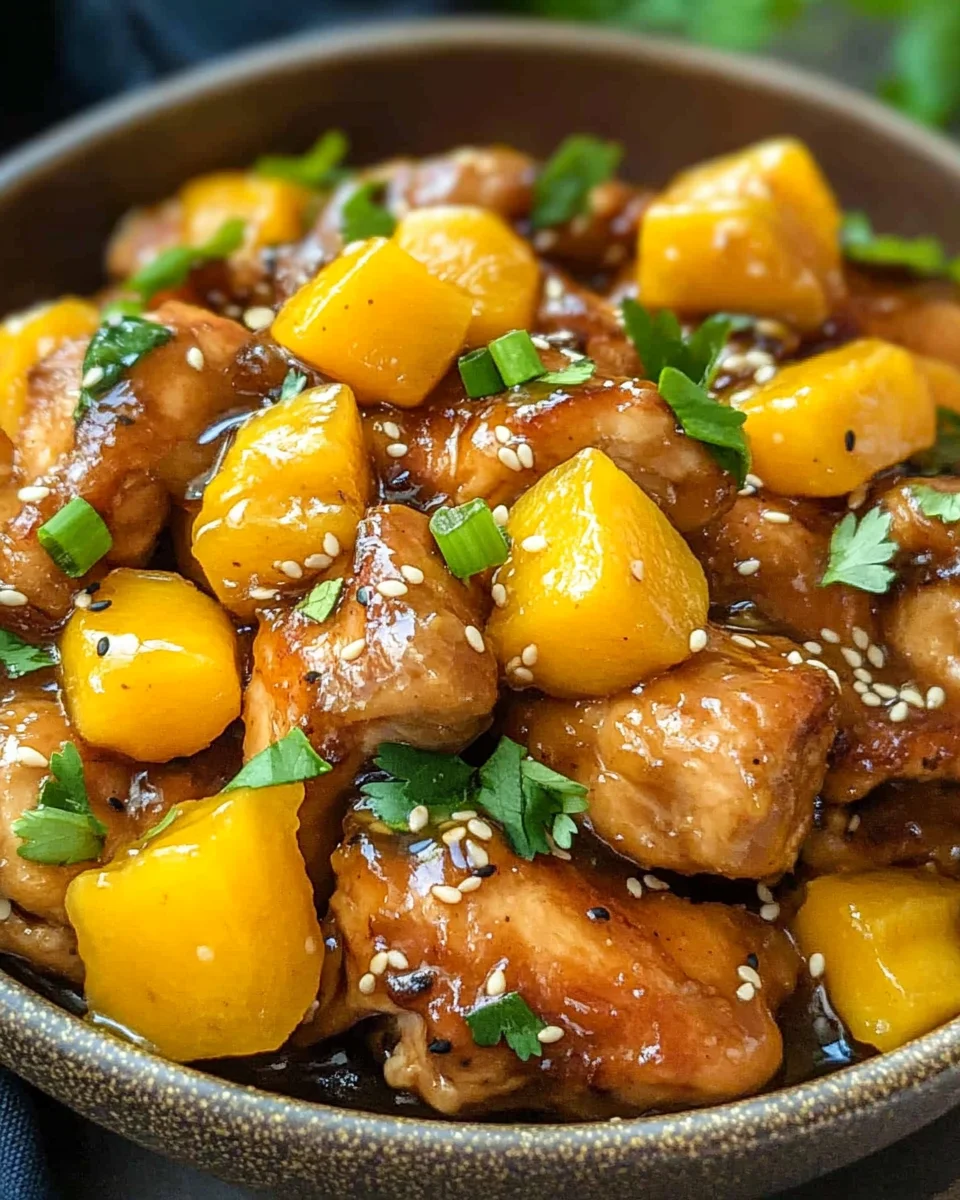 Sweet & Savory Asian Mango Glazed Chicken