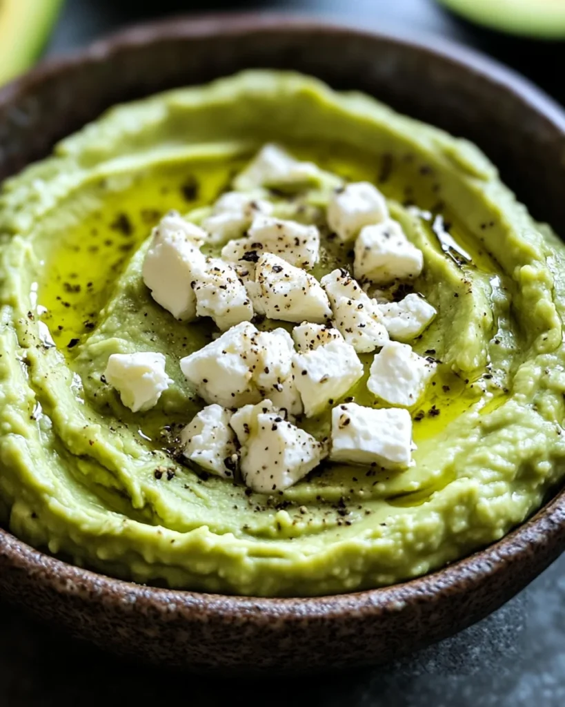 avocado feta protein dip (quick snack)