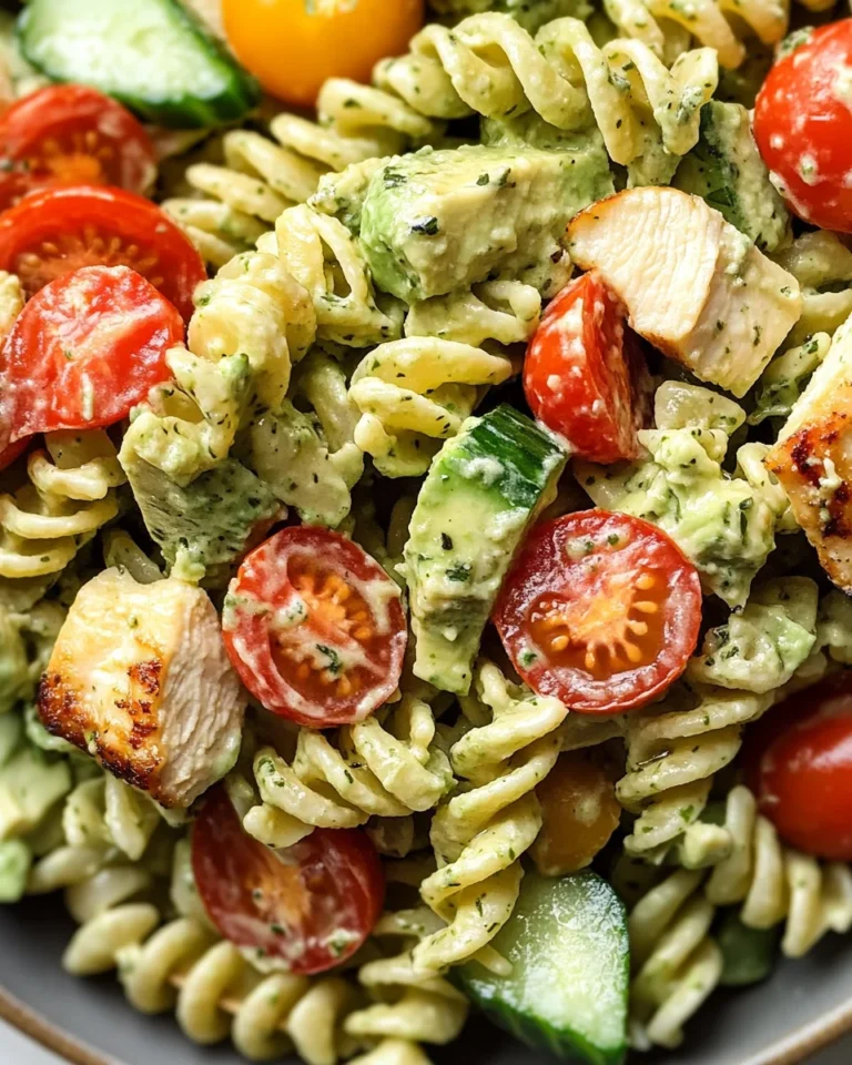 creamy avocado ranch pasta salad