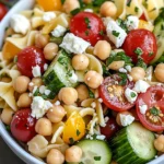 mediterranean chickpea pasta salad