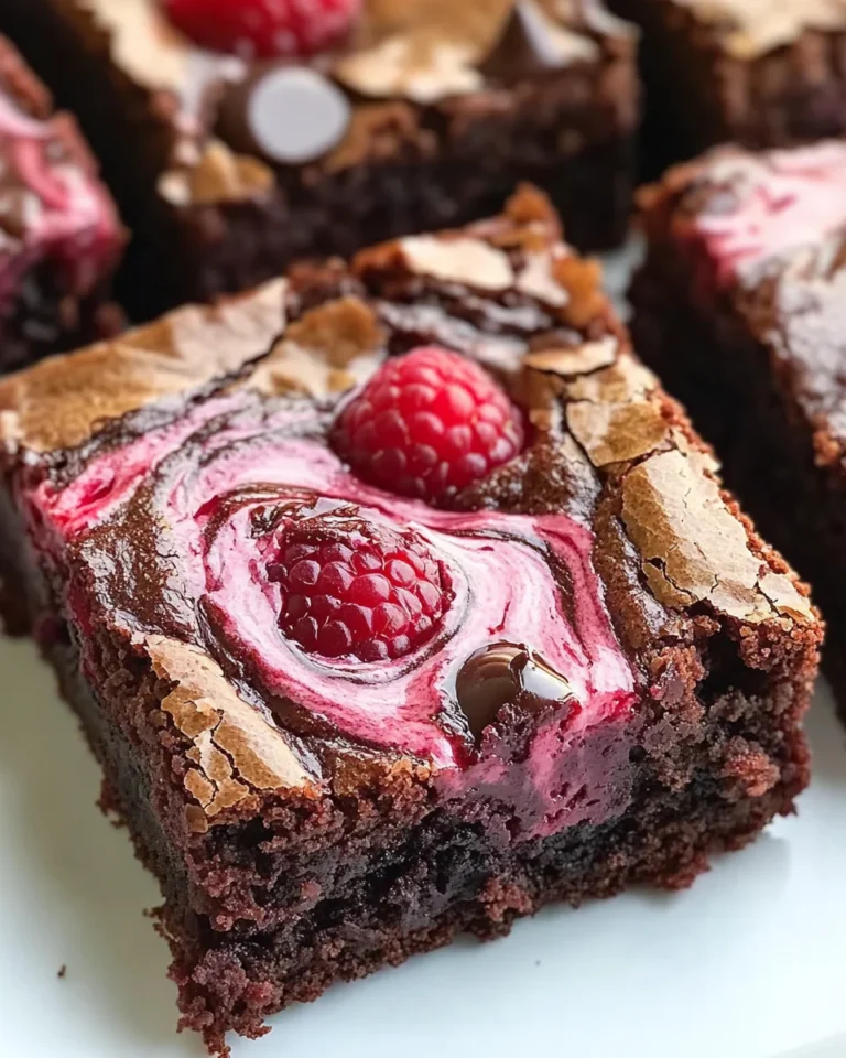 Decadent Raspberry Swirl Brownies