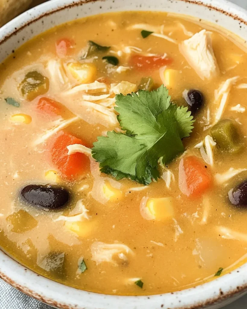 Easy Chicken, Poblano, and Black Bean Soup (Small Batch)