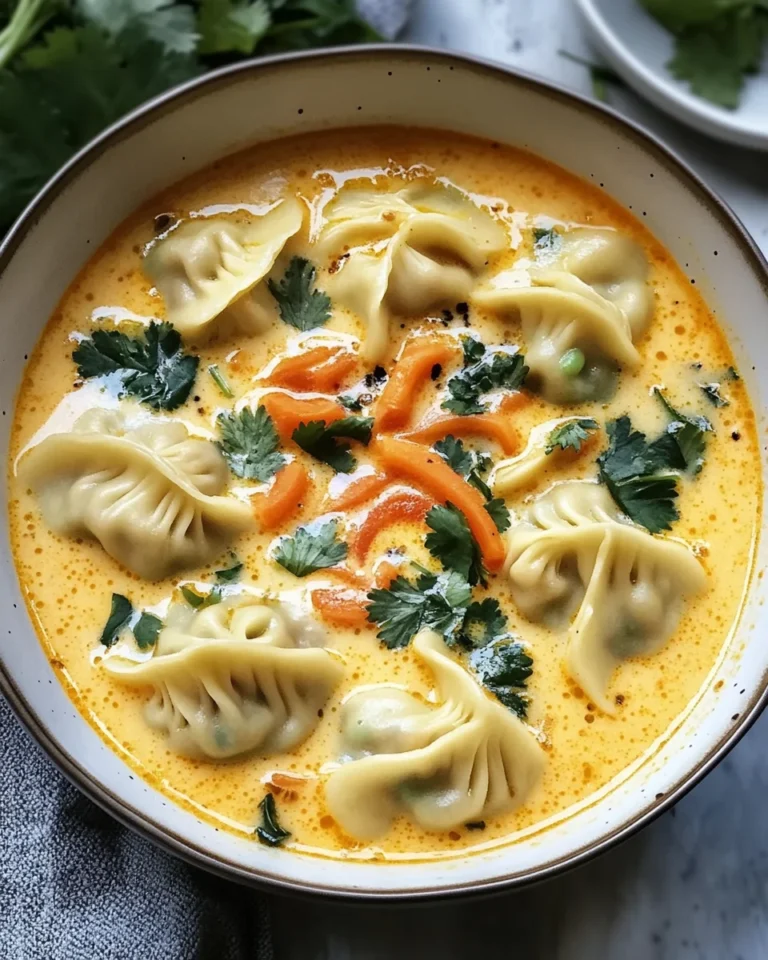 Easy Thai Coconut Curry Dumpling Soup