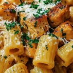 Garlic Butter Chicken with Rigatoni and Parmesan