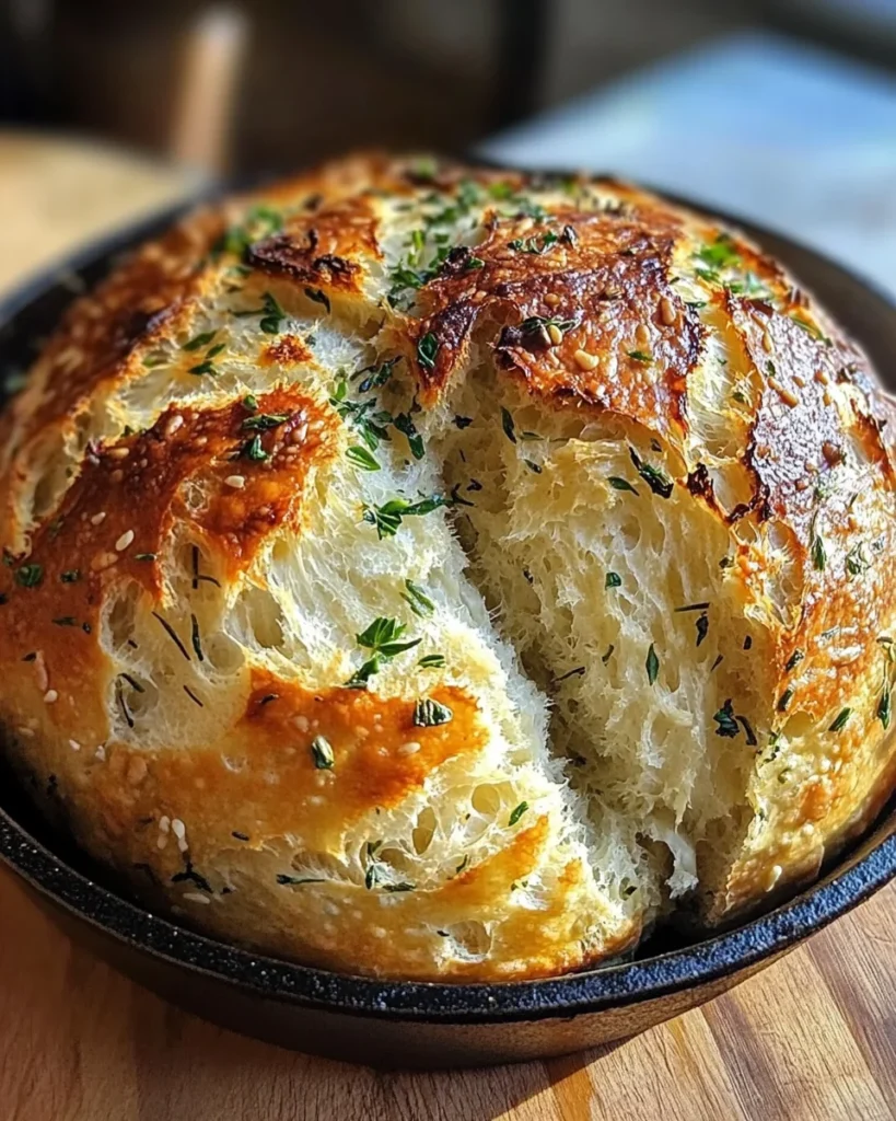 Garlic Herb Dutch Oven Bread Recipe You'll Love Today!