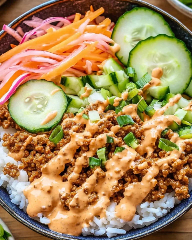 Ground Turkey Rice Bowls with Bang Bang Sauce