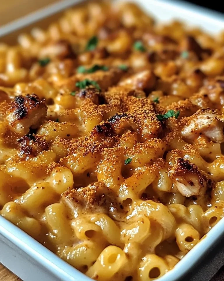High Protein Honey BBQ Chicken Mac & Cheese