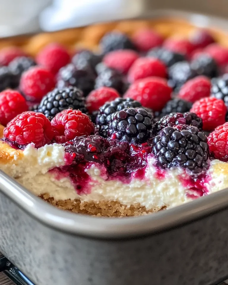 High Protein Triple Berry Bake