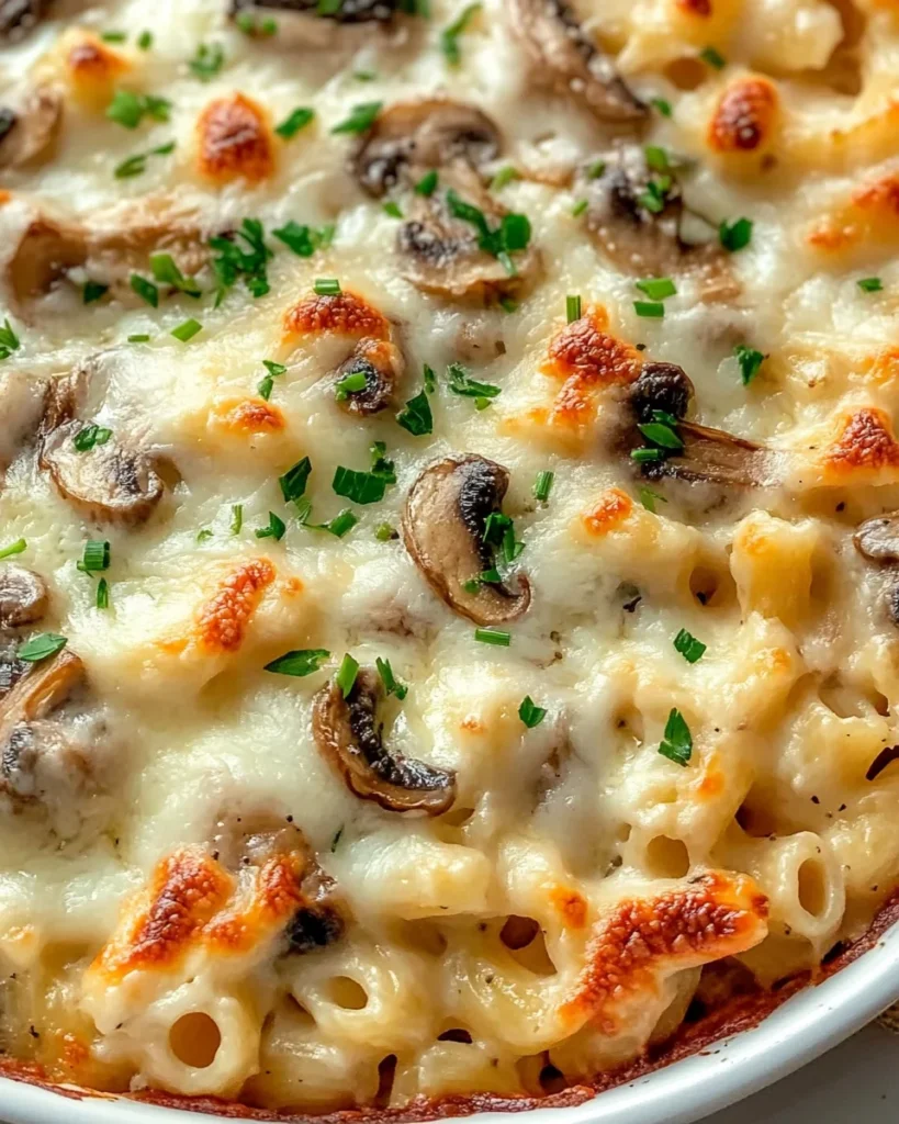 Irresistible Mushroom Pasta Bake