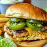 Jalapeno Pepper Jack Chicken Burger