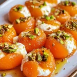 Kuru Kayısı Tatlısı (Turkish Poached Apricots with Ricotta)