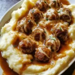Meatball & Mashed Potato Bake