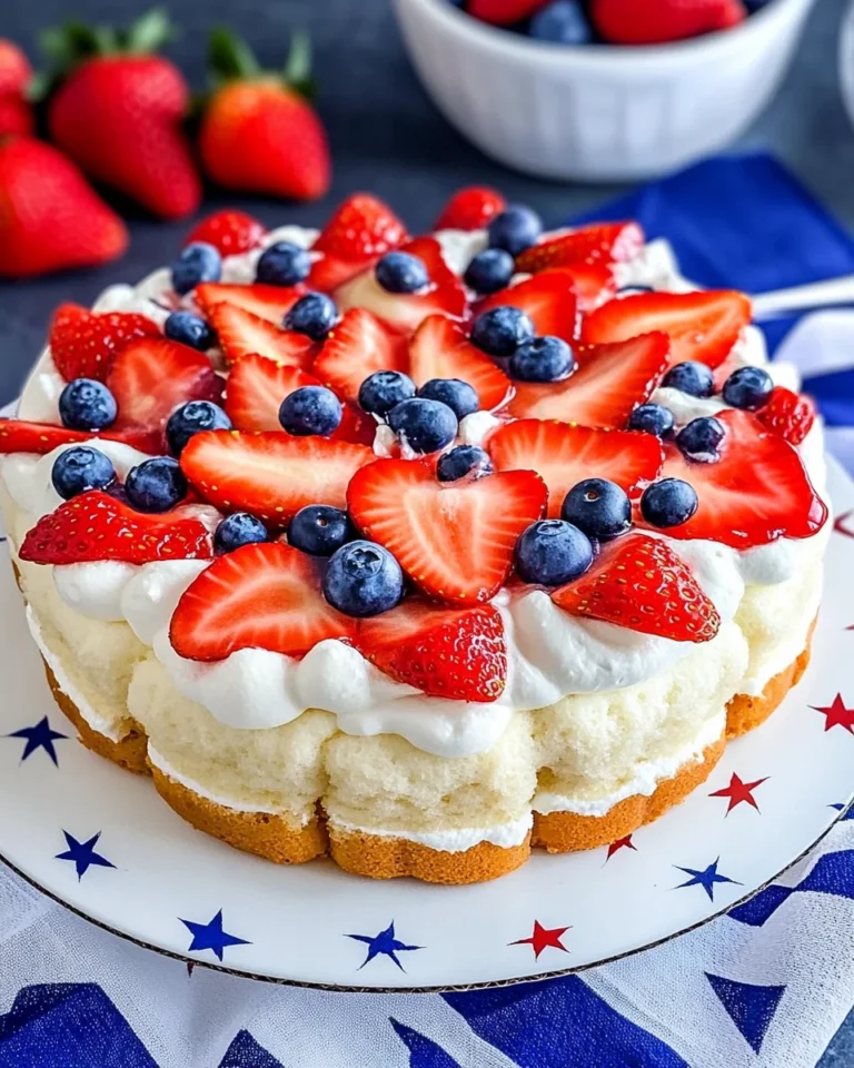 No Bake Patriotic Cloud Cake