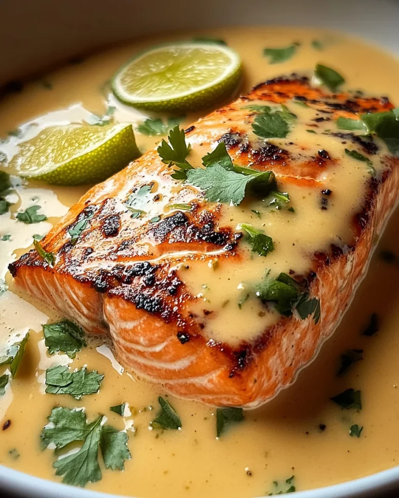 Poached Salmon in Coconut Lime Sauce