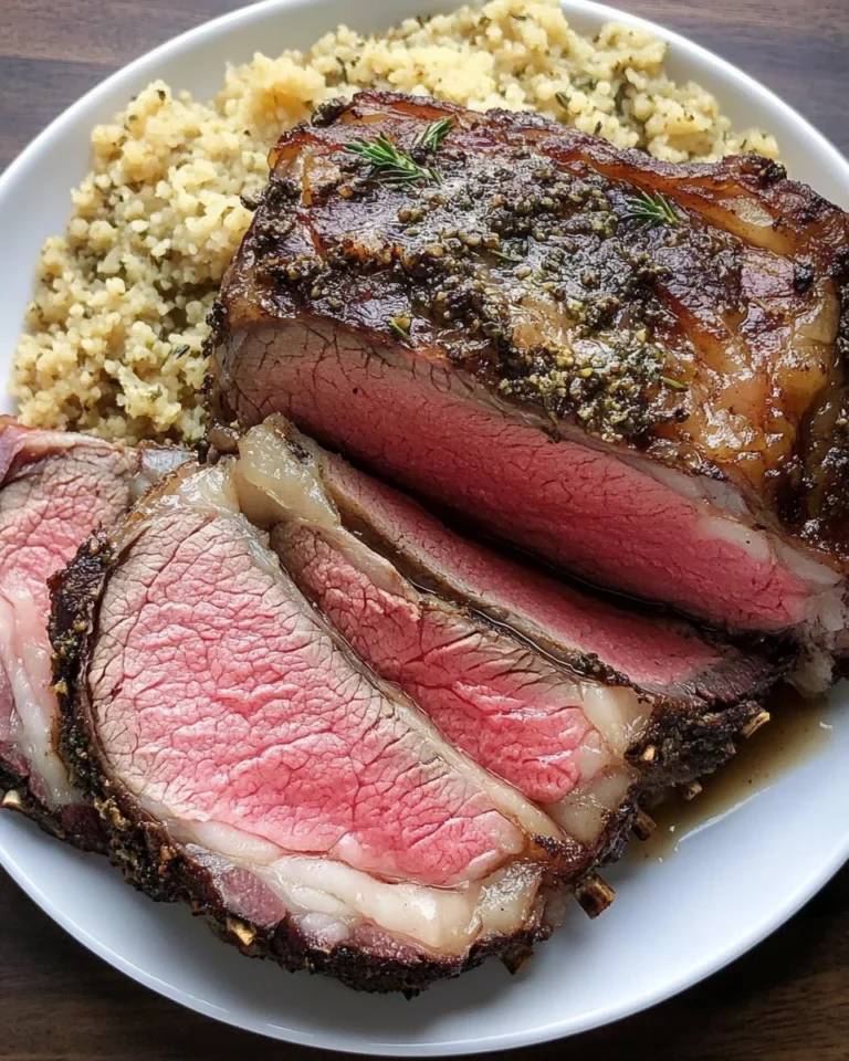 Prime Rib With Garlic Herb Butter Recipe by Tasty
