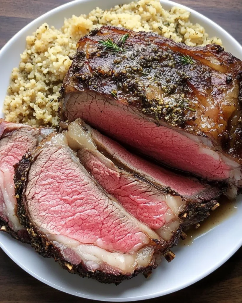 Prime Rib With Garlic Herb Butter Recipe by Tasty