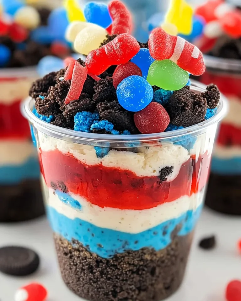 Red, White and Blue Dirt Cups