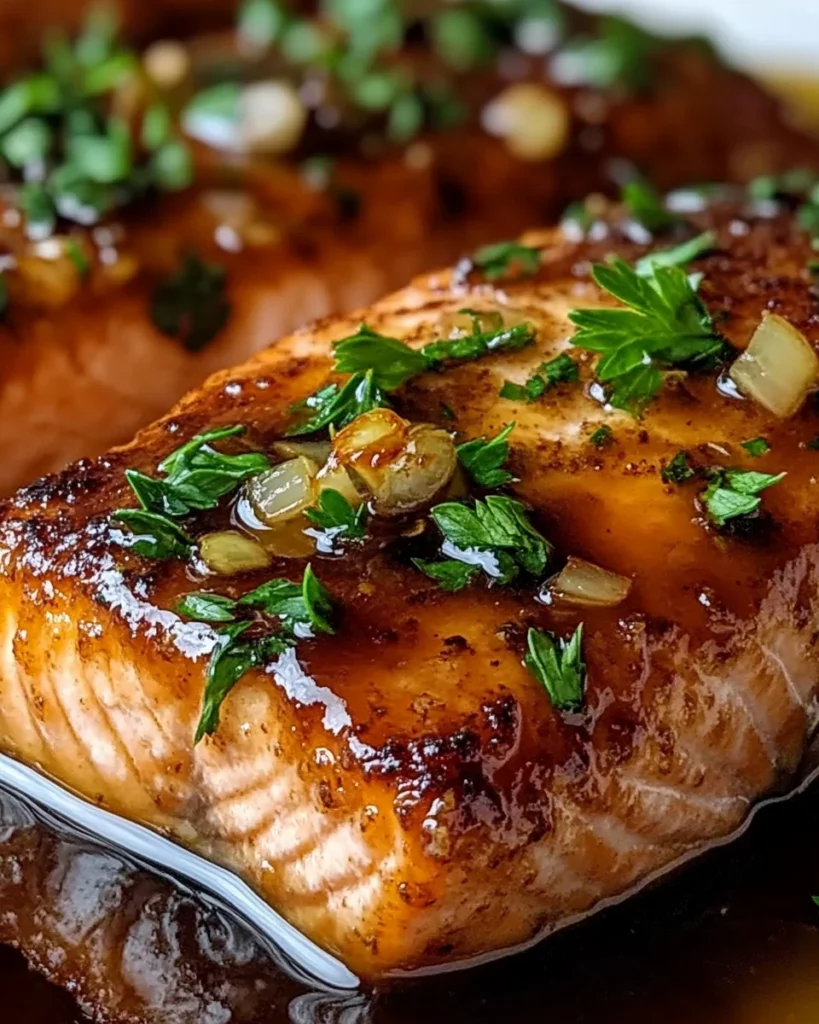 Salmon with Brown Sugar Garlic Glaze