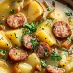 Satisfying German Potato Soup with Sausage