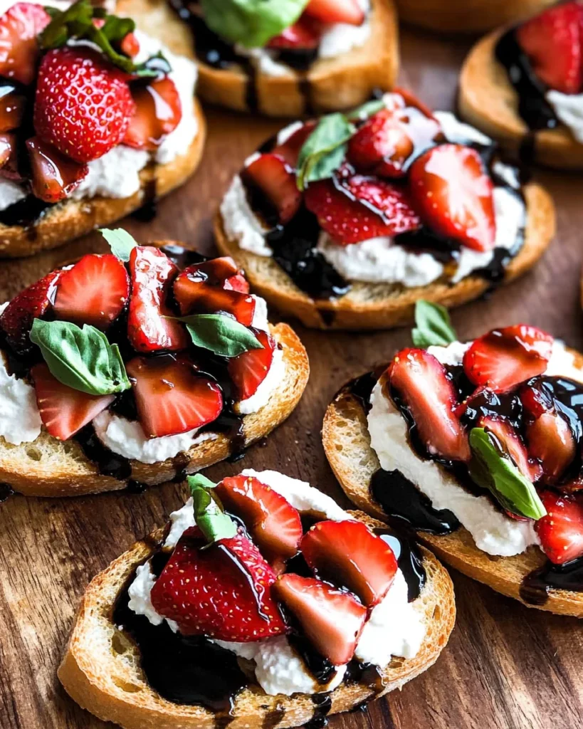 Strawberry Balsamic Crostini