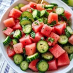 Watermelon Cucumber Jalapeño Salad