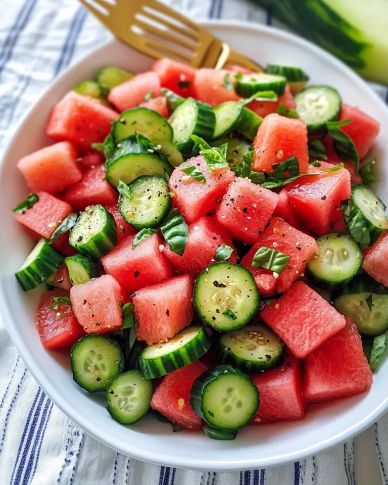 Watermelon Cucumber Jalapeño Salad
