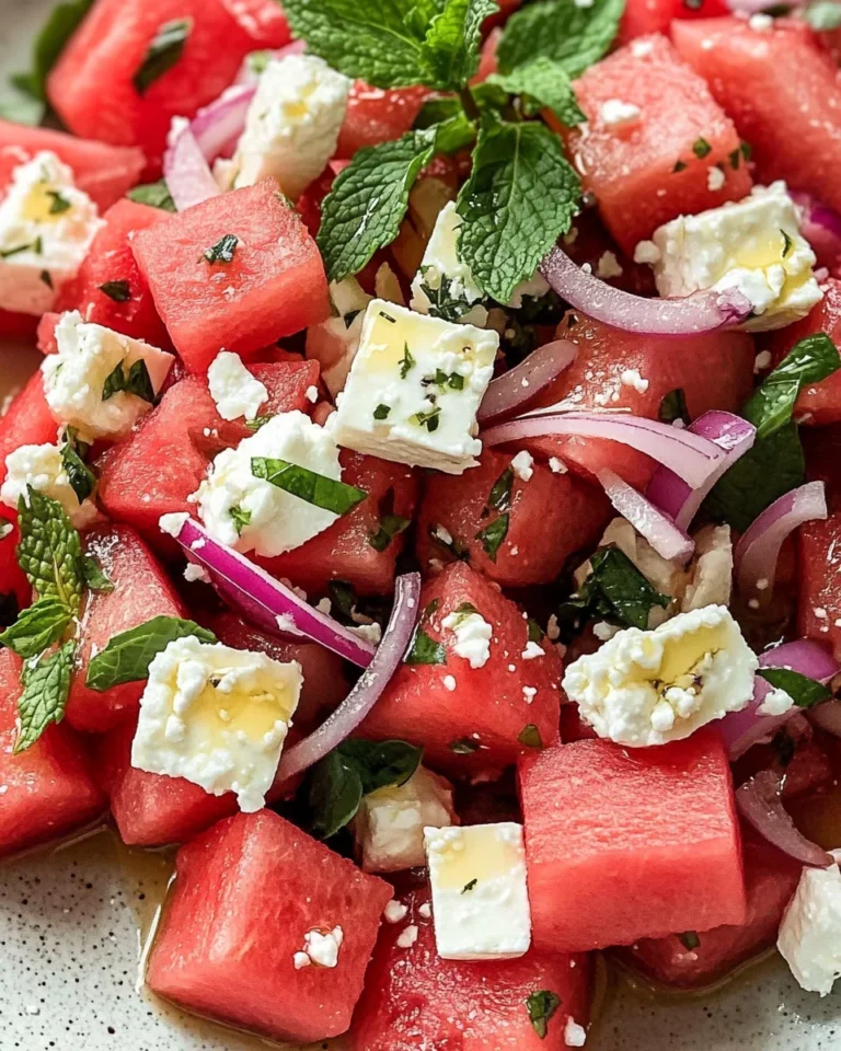 Watermelon Feta Salad with Mint